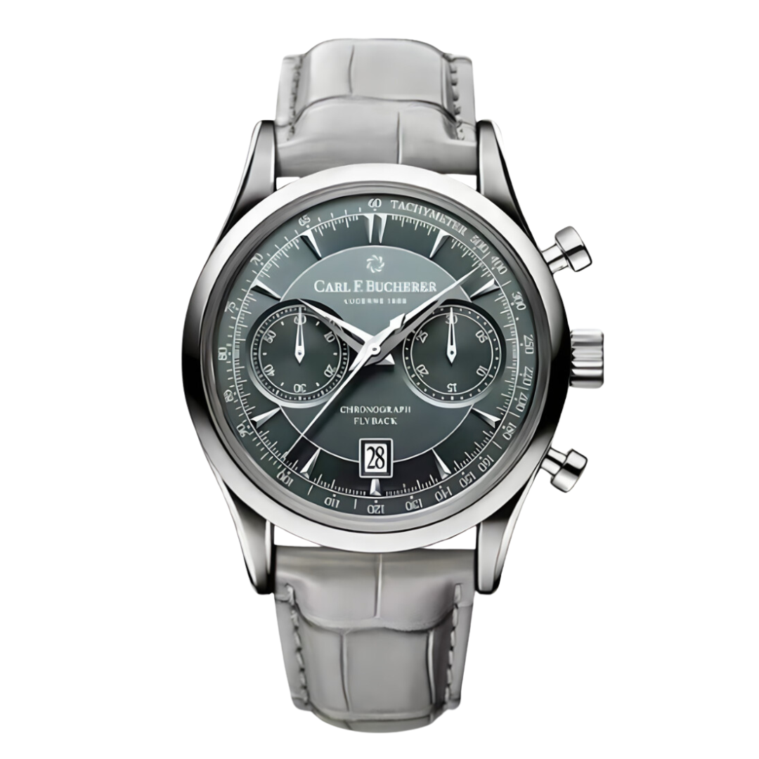 Chronograph Watch with Leather Strap